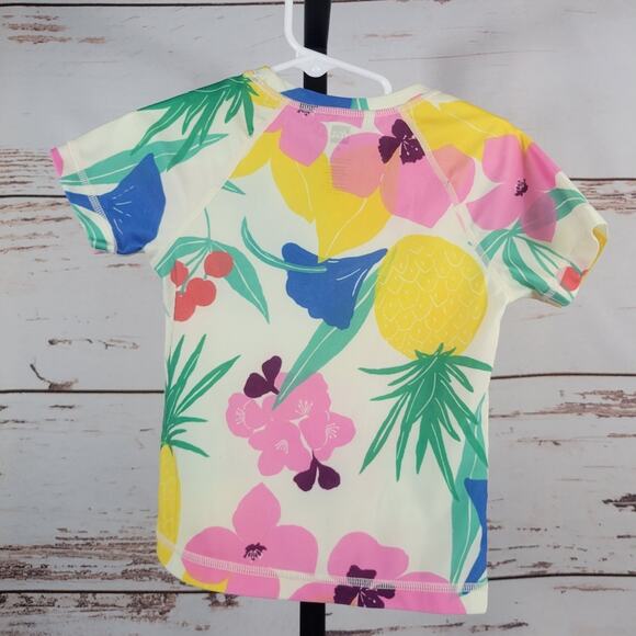Tea Collection Shore Enough Rash Guard Floral Size 3 - Picture 2 of 3
